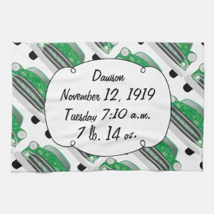 Linge De Cuisine Cadeaux de Baby Shower pour Voiture Rétro Sweet Gr