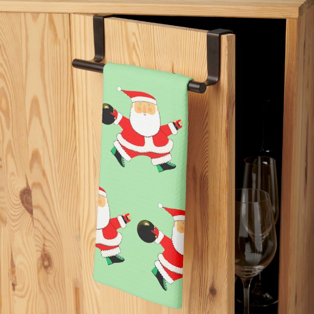 Linge De Cuisine Cadeaux de bowling pour la fête de Noël (Pliage en tiers)