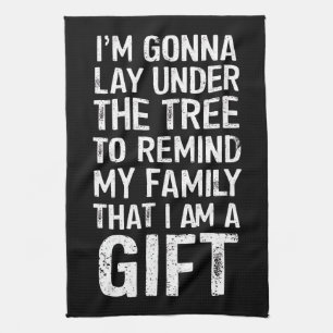 Linge De Cuisine Cadeaux de famille de Noël sous l'arbre