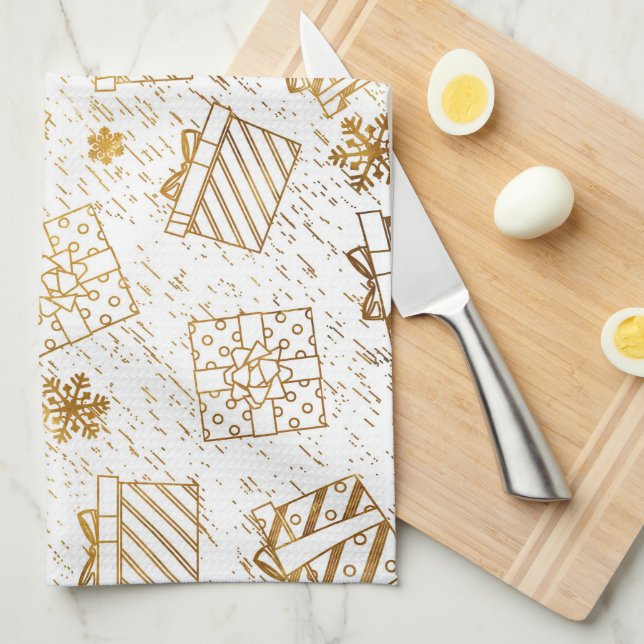 Linge De Cuisine Cadeaux de Noël 4 (Quart Plié)