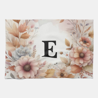 Linge De Cuisine Cadre floral de feuilles d'automne à l'aquarelle p