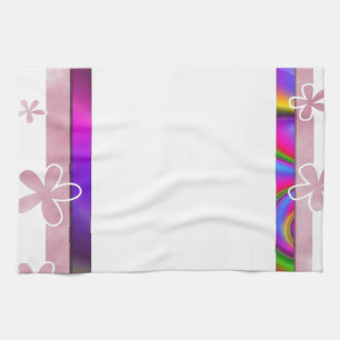 LINGE DE CUISINE CADRE FLORAL DE PHOTO