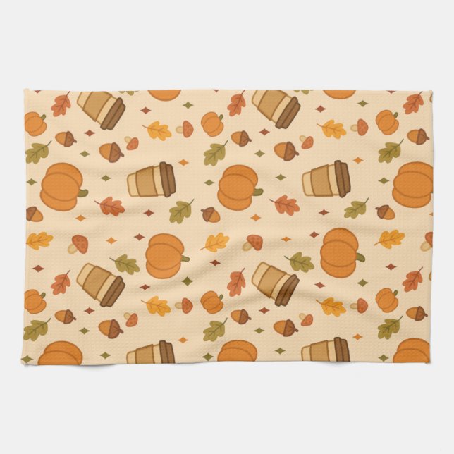 Linge De Cuisine Café d'automne (Horizontal)