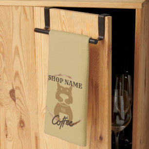 Linge De Cuisine Cafe de chien simple moderne café thé boutique