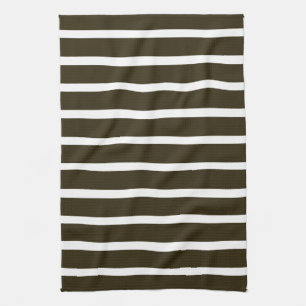 Linge De Cuisine Café Mocha Neutral Stripes