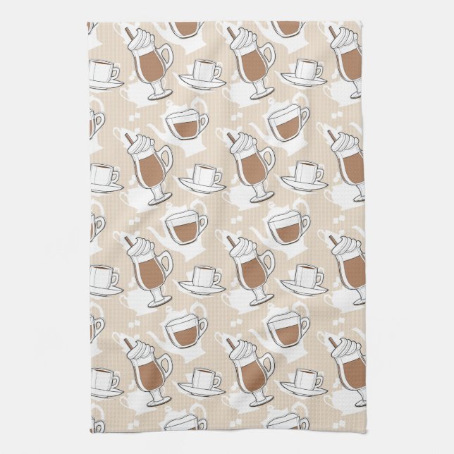 Linge De Cuisine Café, motif doux (Vertical)