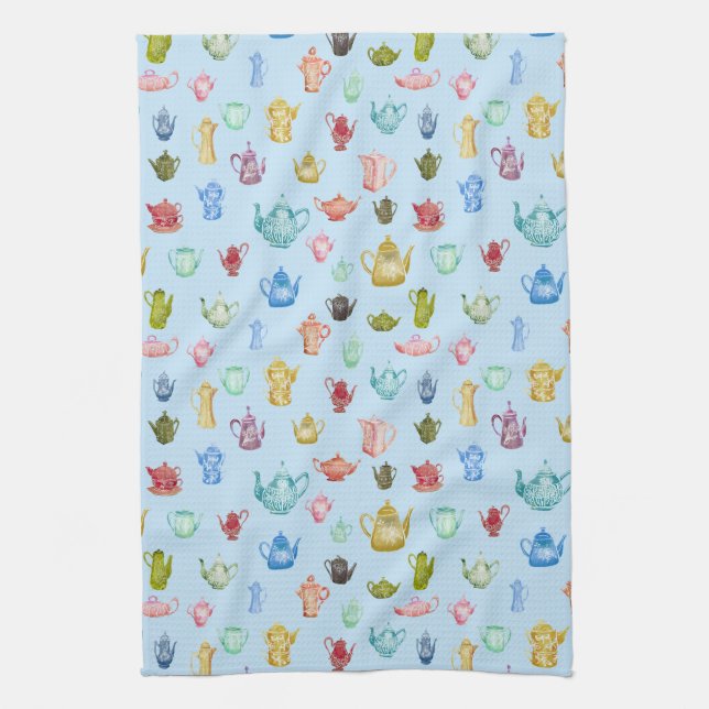 Linge De Cuisine Cafés et théières Vintages - (Vertical)