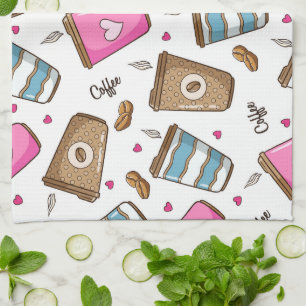 Linge De Cuisine Cafés, Haricots, Coeurs, Amateur De Café