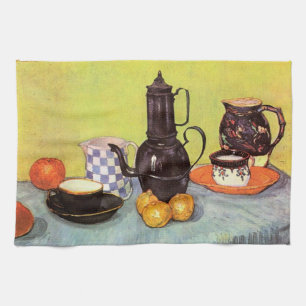 Linge De Cuisine Cafetière en émail bleu par Vincent van Gogh