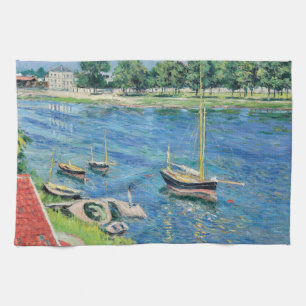Linge De Cuisine Caillebotte - La Seine à Argenteuil, Bateaux à l'a