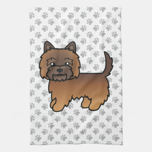 Linge De Cuisine Cairn Terrier tacheté rouge Chien de dessin animé