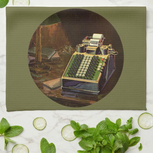 Linge De Cuisine Calculateur comptable Comptomètre vintage (Plié)