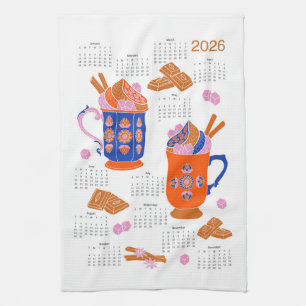 Linge De Cuisine Calendrier 2026 Folk Art Cottagecore Chocolat Chau