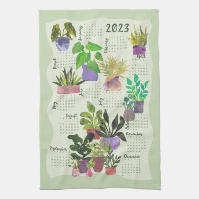 Linge De Cuisine Calendrier des années 2023 Maison Plantes Plantes  (Vertical)