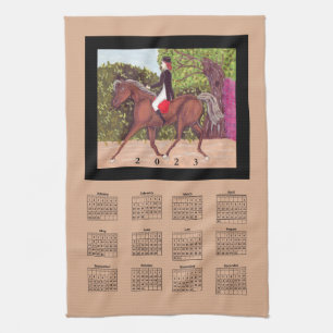 Linge De Cuisine Calendrier Dressage Horse Equine Riding Sports 202