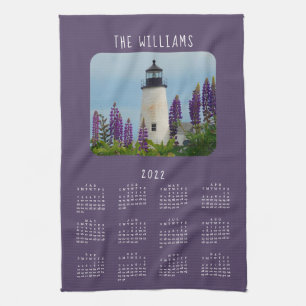 Linge De Cuisine Calendrier du phare Pemaquid Point Plum 2022