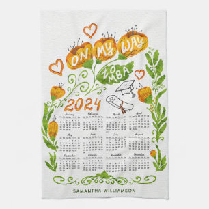 Linge De Cuisine Calendrier personnalisé 2024 MBA étudiant Orange F