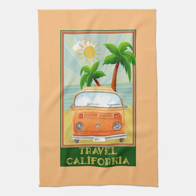 Linge De Cuisine Californie Vintage voyage (Vertical)