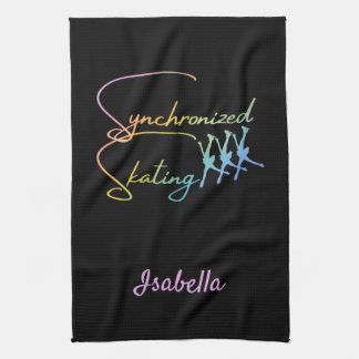 Linge De Cuisine Calligraphie en arc-en-ciel synchronisée de la ser