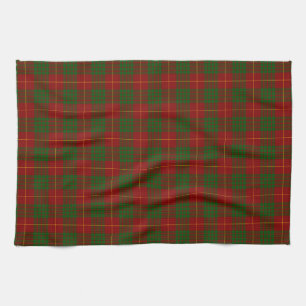 Linge De Cuisine Cameron tartan rouge vert plaid