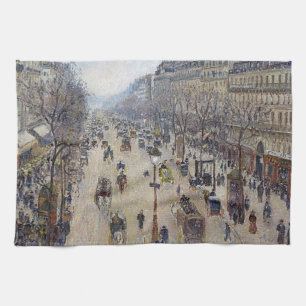 Linge De Cuisine Camille Pissarro - Boulevard Montmartre, matin