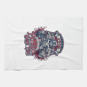 Linge De Cuisine Camion Monstre Crâne Tout-Terrain Patriotique 1776