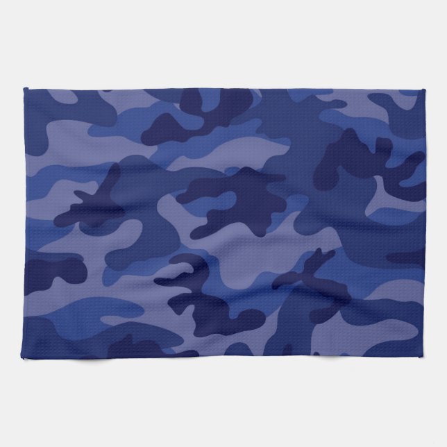 Linge De Cuisine Camo bleu marine, Camouflage (Horizontal)