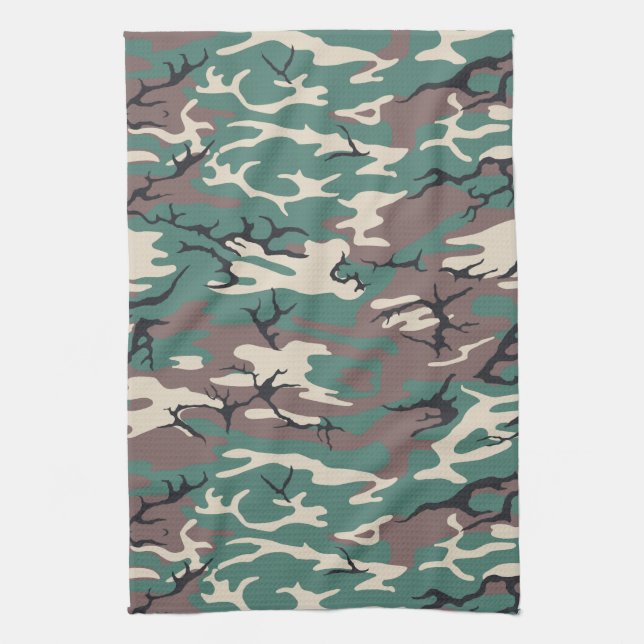 Linge De Cuisine Camo vert (Vertical)