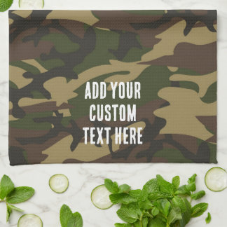 Linge De Cuisine Camo vert Dusty
