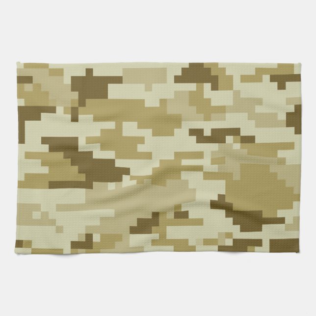 Linge De Cuisine Camouflage 8 bits pour désert numérique / Camo (Horizontal)