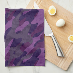 Linge De Cuisine camouflage aux nuances de violet