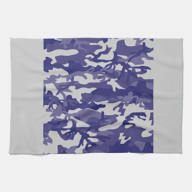 Linge De Cuisine Camouflage bleu (Horizontal)