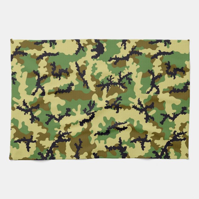 Linge De Cuisine Camouflage des bois (Horizontal)