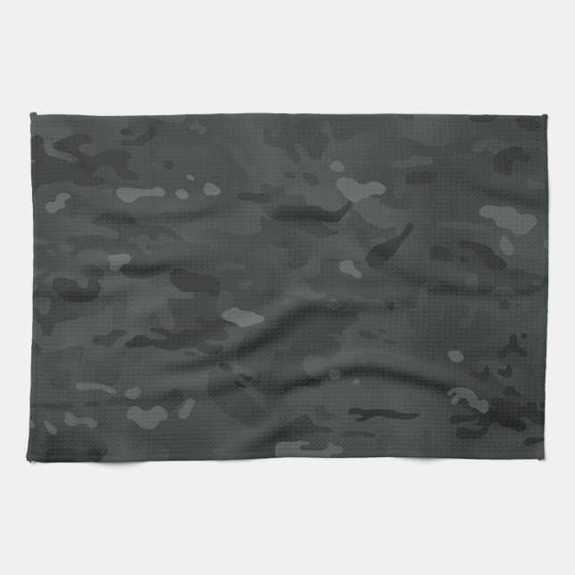Linge De Cuisine Camouflage noir I (Horizontal)