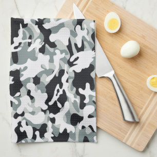 Linge De Cuisine Camouflage Poussière de Neige