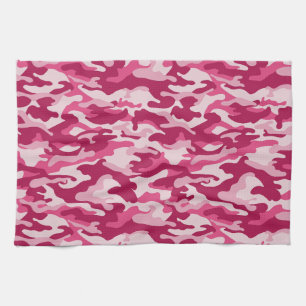 Linge De Cuisine Camouflage rose