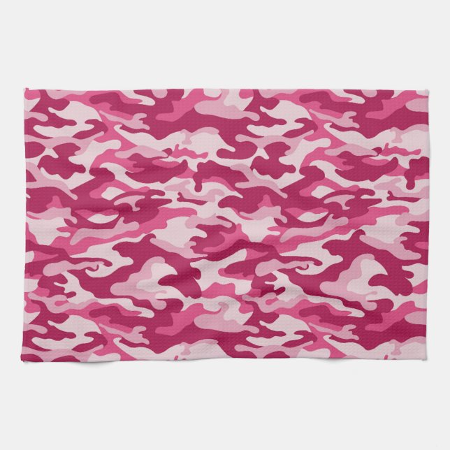 Linge De Cuisine Camouflage rose (Horizontal)