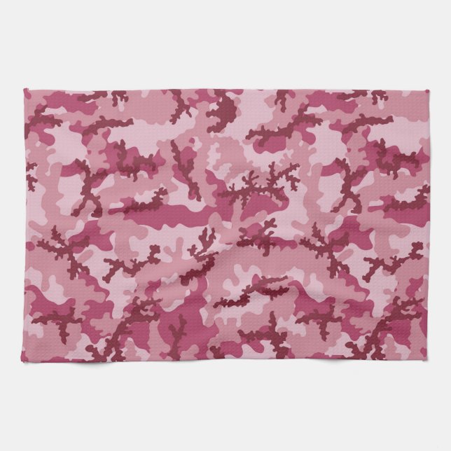Linge De Cuisine Camouflage rose (Horizontal)
