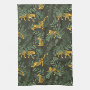 Linge De Cuisine Camouflage Tropical Jungle Motif Léopard Jungle