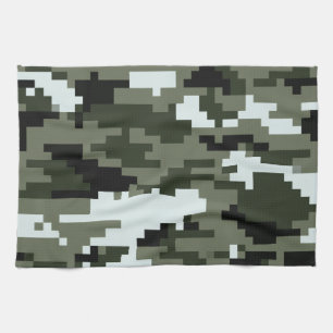 Linge De Cuisine Camouflage urbain numérique à 8 bits / Camo