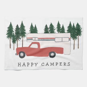 Linge De Cuisine Camping Camping RVing Motorhome Arbres rouges Whim