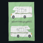 Linge De Cuisine Camping Retro Motorhome RV Vanlife Green<br><div class="desc">Décorez votre cuisine avec cette serviette cool. Fait un grand ménage ou cadeau d'anniversaire! Vous pouvez le customiser et ajouter du texte. Consultez ma boutique pour trouver beaucoup plus de couleurs et de motifs plus des trucs de cuisine assortis!</div>