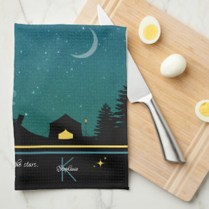 Linge De Cuisine Camping Sous les étoiles Monogramme