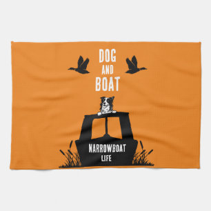 Linge De Cuisine Canalboat Narrowboat Amoureux de les chiens
