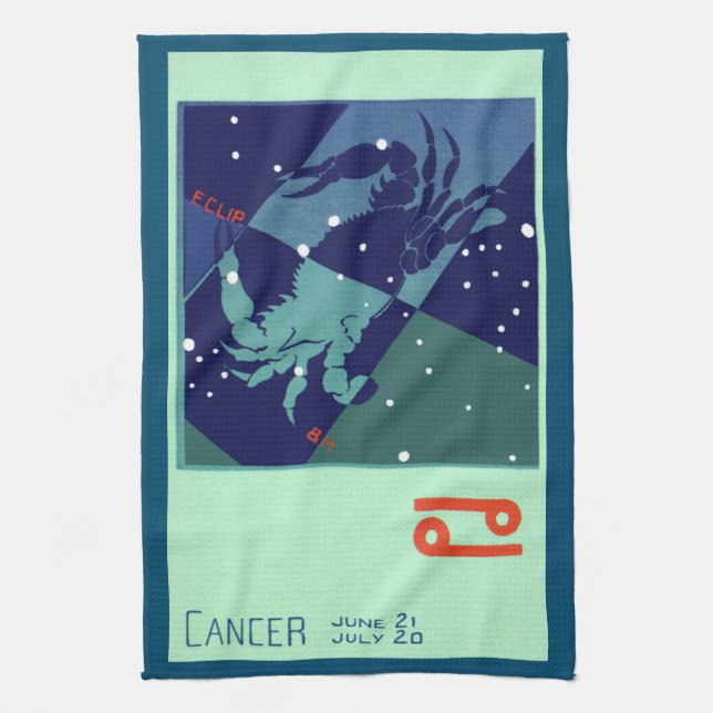 Linge De Cuisine Cancer Constellation de crabe Astrologie zodiaque  (Vertical)