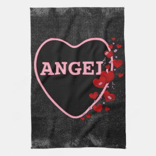 Linge De Cuisine Candy rose Angel Coeur Valentine Design 2
