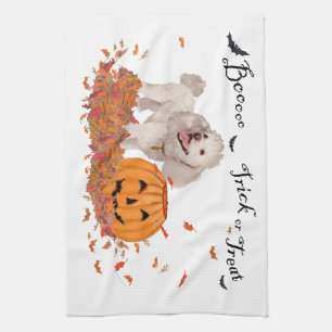 Linge De Cuisine Caniche à Halloween
