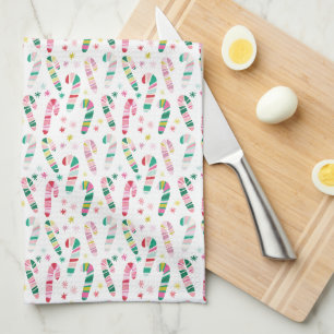Linge De Cuisine Canne à sucre moderne multicolore