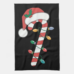 Linge De Cuisine Canne de bonbon de Noël Santa Xmas Enfants