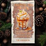Linge De Cuisine Cannelle Rouleau Cocktail de Noël Recette personna<br><div class="desc">Ajoutez une touche sucrée à votre cuisine avec cette serviette de cuisine personnalisée Cinnamon Roll Christmas cocktail recette. Dotée d'une délicieuse recette de cocktail d'inspiration vacances, cette serviette est le parfait mélange de charme festif et de fonctionnalité. Customisez avec votre nom de famille pour en faire un complément unique et...</div>